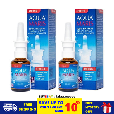2 Box AQUA MARIS Classic 100% Natural Nasal Spray for Irritated & Dry Nose 30ml