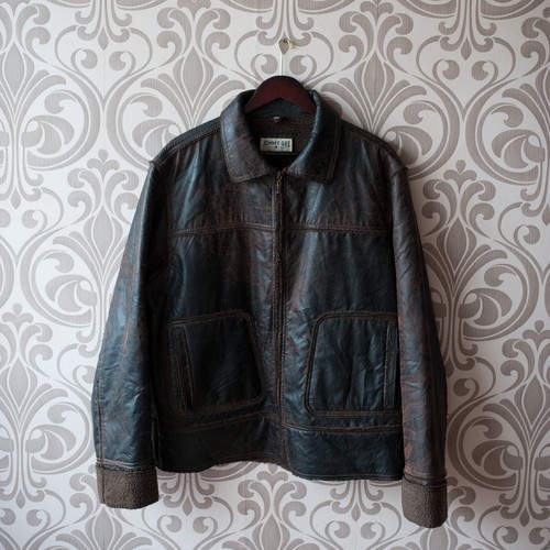 Faux leather brown aviator hip 