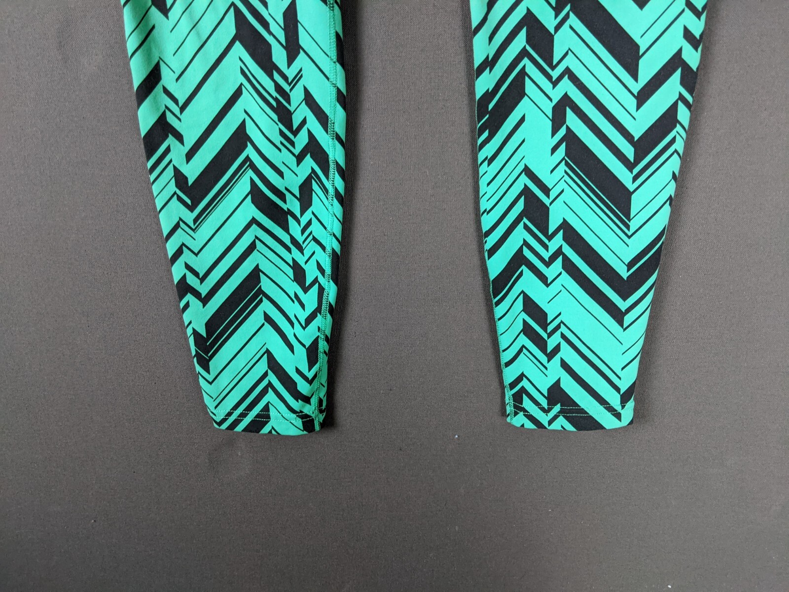 Nike Leggings Women Large Dri Fit Green Black Athleisure Activewear