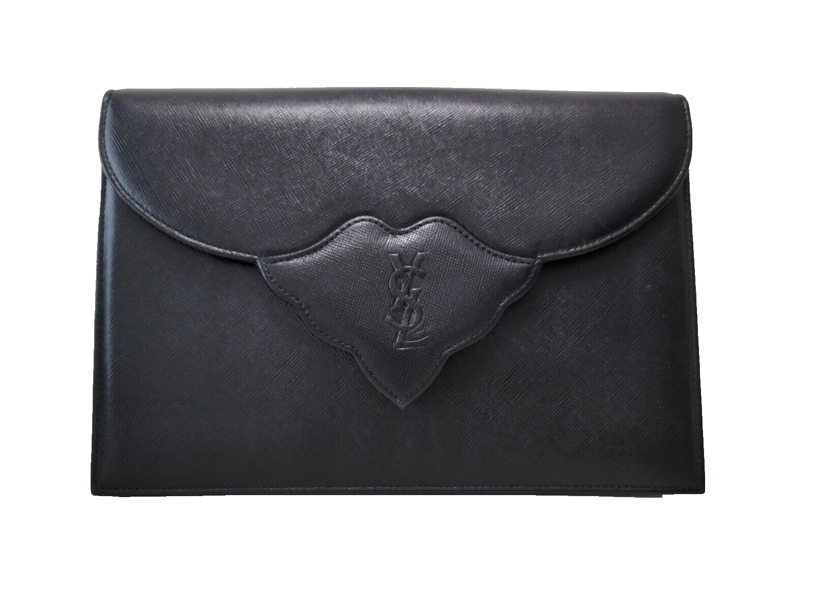 Borsa pochette Yves Saint Laurent borsetta pelle nera YSL vintage autentica