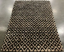 BLACK / GOLD 4' X 6' Back Stain Rug, Reduced Price 1172669517 BOH315A-4