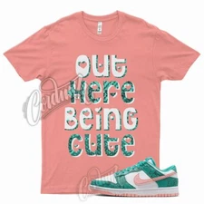 CUTE T Shirt for N Dunk Low Washed Teal and Bleached Coral Snakeskin Snake 1