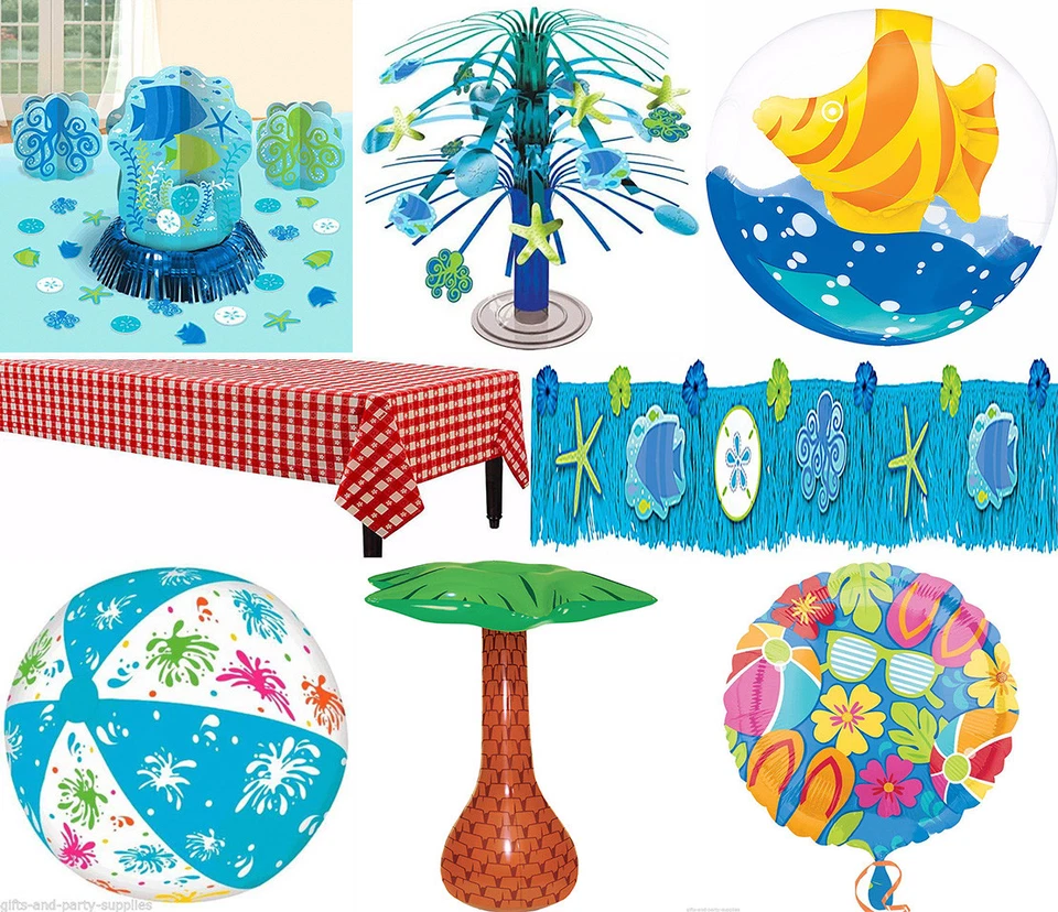 All Kinds Party Supplies ~ TableCover & Decorations Inflatable Palm Tree & Balls - Image 2 of 2