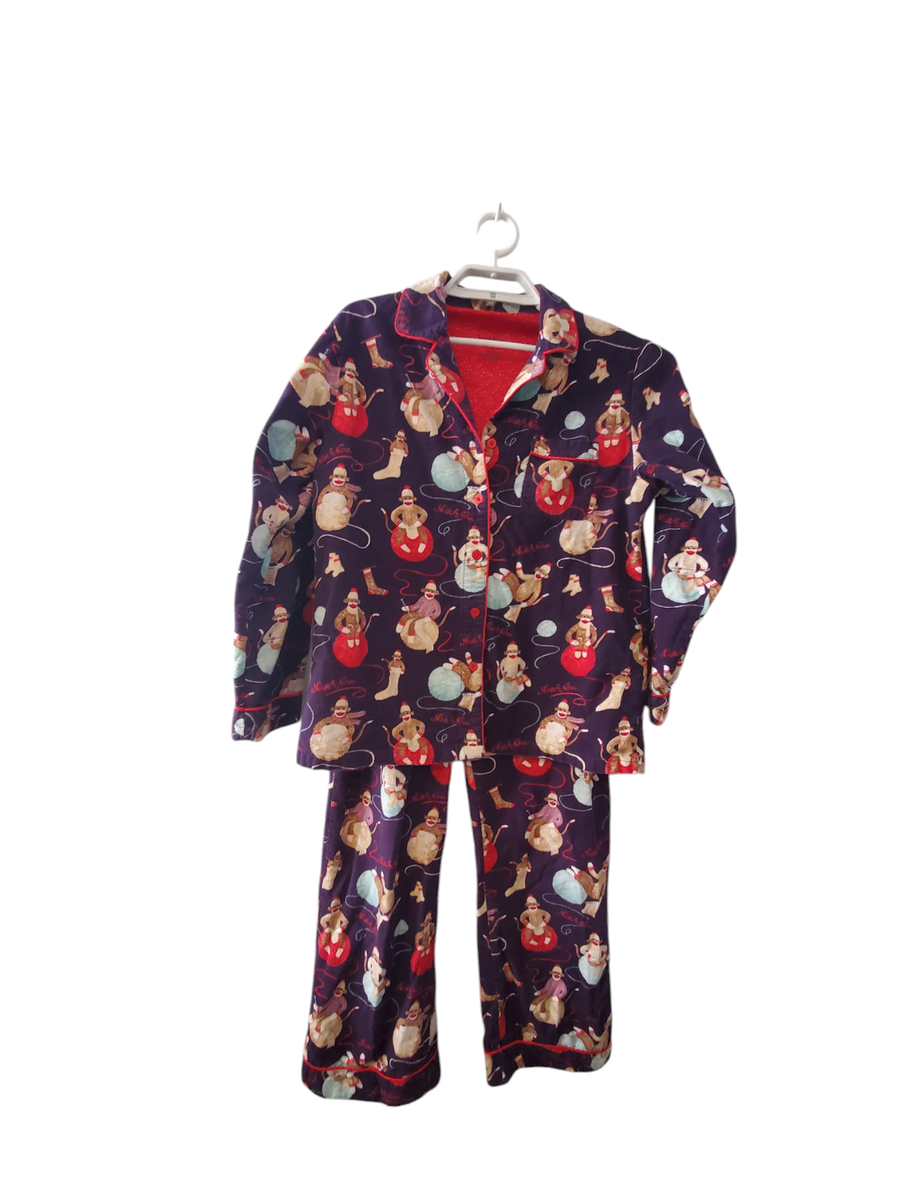 Nick I Love Lucy Flannel Pajamas Nick Nora Santa Claws Flannel