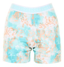 Umbro Women's Diamond Run Biker Shorts, Prism Blue/White