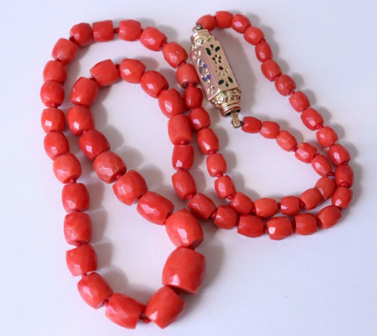 Red coral beads for best sale sale