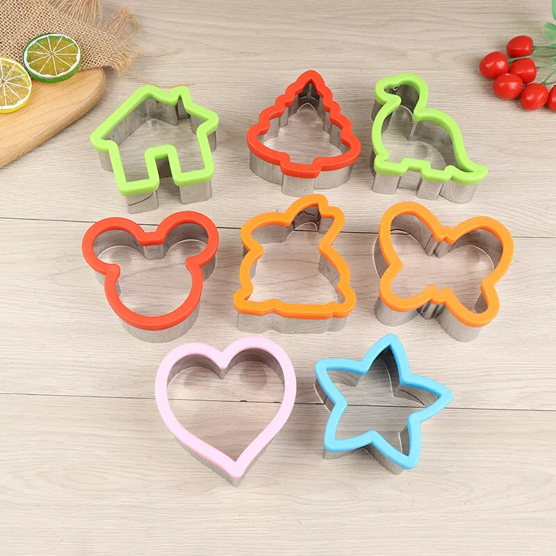 Kids Sandwich Cutters Set - Cookie, Vegetable, Fruits Shapes Food Mold