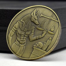 Anubis Coppery Coin Ancient Egyptian Mythological God of Death Souvenir Medal