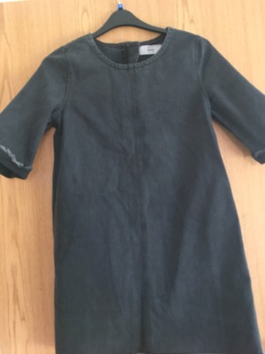 new look black denim dress