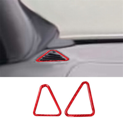 Red Carbon Fiber Dashboard Air Vent Outlet Cover For BMW 5 Series E39 M5 1998-03