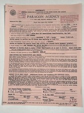 Contratto concerto John Hammond 1975 Yorkshire NY