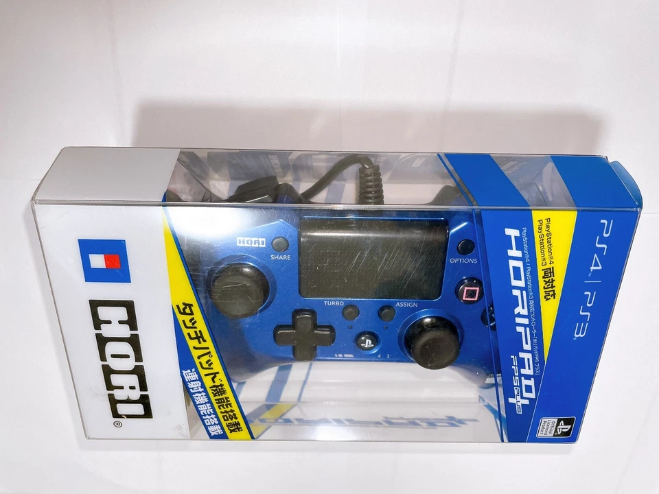 Hori Pad FPS Plus 适用于 PS4 PS3 Turbo Rapid Fire 有线控制器手柄蓝色 Ver — 第 4/4 张图片