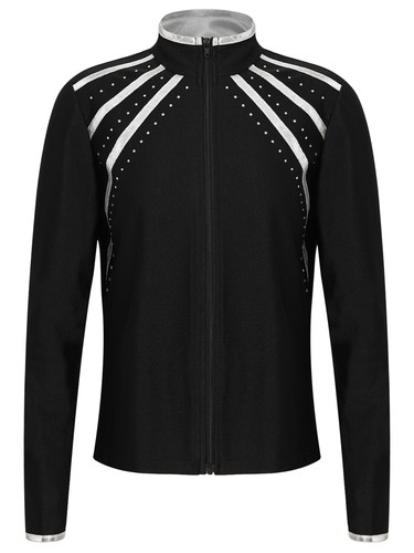 Girls Athletic Jacket Zipper Sweatshirts Dance Gym Yoga Running Workout Tops - Picture 13 of 56