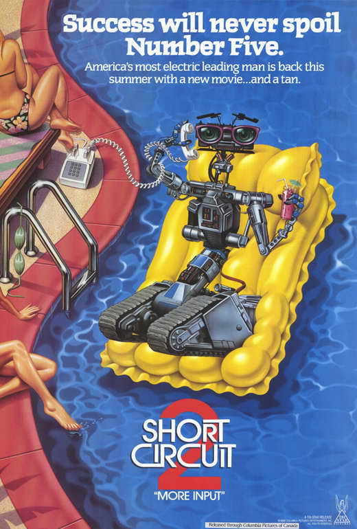 SHORT CIRCUIT 2 Movie POSTER 27x40 Fisher Stevens Cynthia Gibb