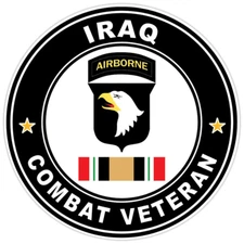 Airborne Division Iraq Combat Veteran Bumper Sticker Military Vinyl Decal 5"