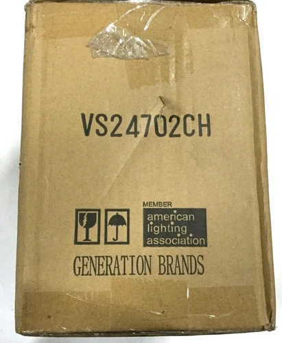 Generation Brands 2 Medium Seeded Glass Light Vanity Light VS24702CH Chrome - Picture 4 of 6