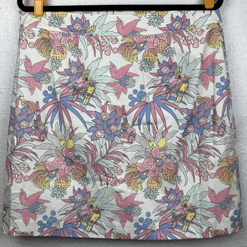 Talbots Rock Damen Gr. 12 Neu Blumenmuster Blätter Papagei Tropical Resort Arbeit Freizeit - Bild 3 von 6