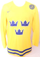 NEW Sweden Svenska Ishockey Forbundet IIHF Nike Team Hockey Jersey Men's XL