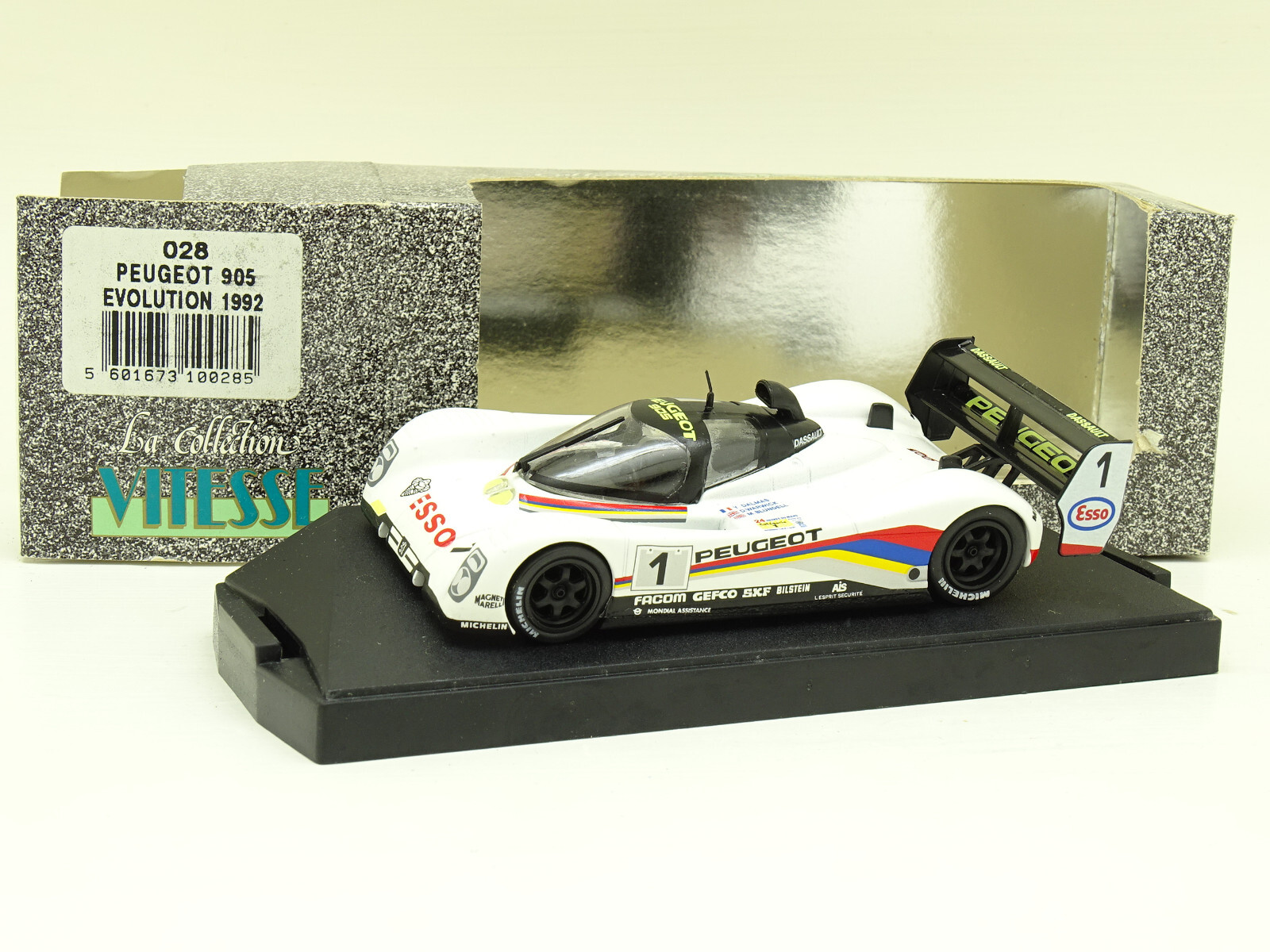 PEUGEOT 905 N°01 LE MANS 1992 VITESSE 654 1:43 Arrivée 1er