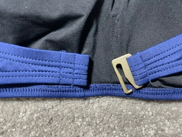 Top de bikini Vince Camuto para mujer XS almohadillas extraíbles con correas forradas elásticas azules Foto 3 de 4