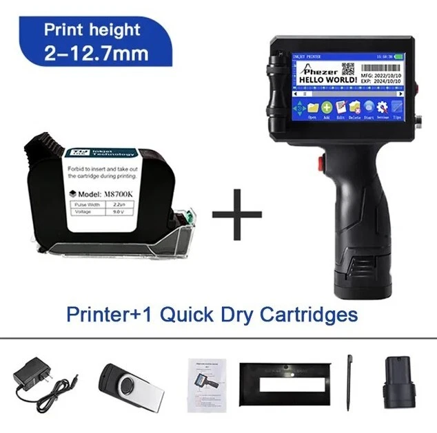 Handheld Jet Ink Pro Printer With Ink Full Kit USB Every Thing In One Kit