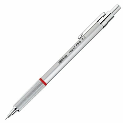 Rotring Rapid PRO Mechanical Pencil, 0.5 mm, Silver Chrome 42558