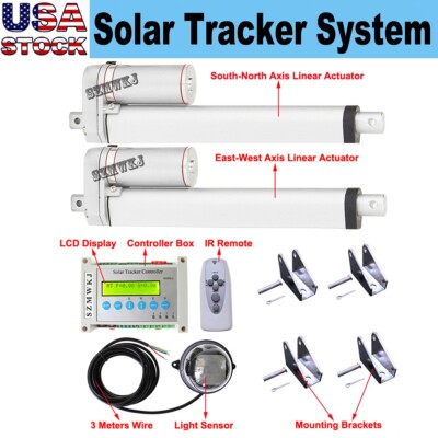 Sunlight Track Solar Tracker 12V 8'' LCD Dual Axis Kits for Solar Tracking System