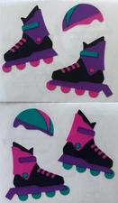 IN-LINE SKATES Stickers(6pc) 2”x3-1/4”Mrs.Grossmans•Helmet •Skatepark•Summertime