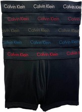 Calvin Klein Men's Cotton Stretch Holiday 5-Pack Low Rise Trunk Black XL