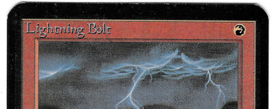 MTG Lightning Bolt Alpha Misprint* Silver Signed By Christopher