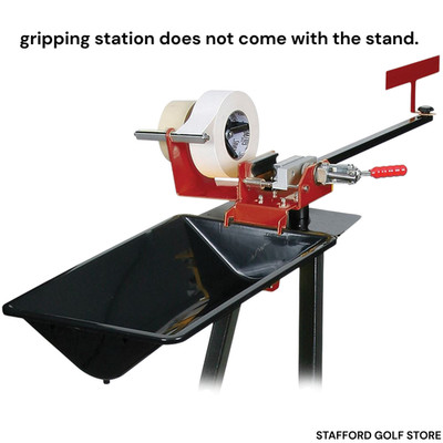 Vise Mounted Gripping Station Golf Regrip Tool w/ Tape Dispensers & Solvent Pan