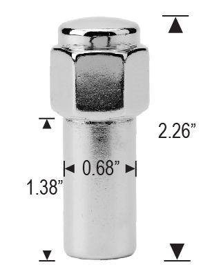 10 Lug Nuts 12x1.5 Chrome SST XL Mag Nut 1.37" Shank Cragar Chevrolet Pontiac - Picture 3 of 4