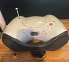 Sony ZS-X3CP Portable Sports Boombox CD Player AM/FM MP3 White Orange VTG Tested