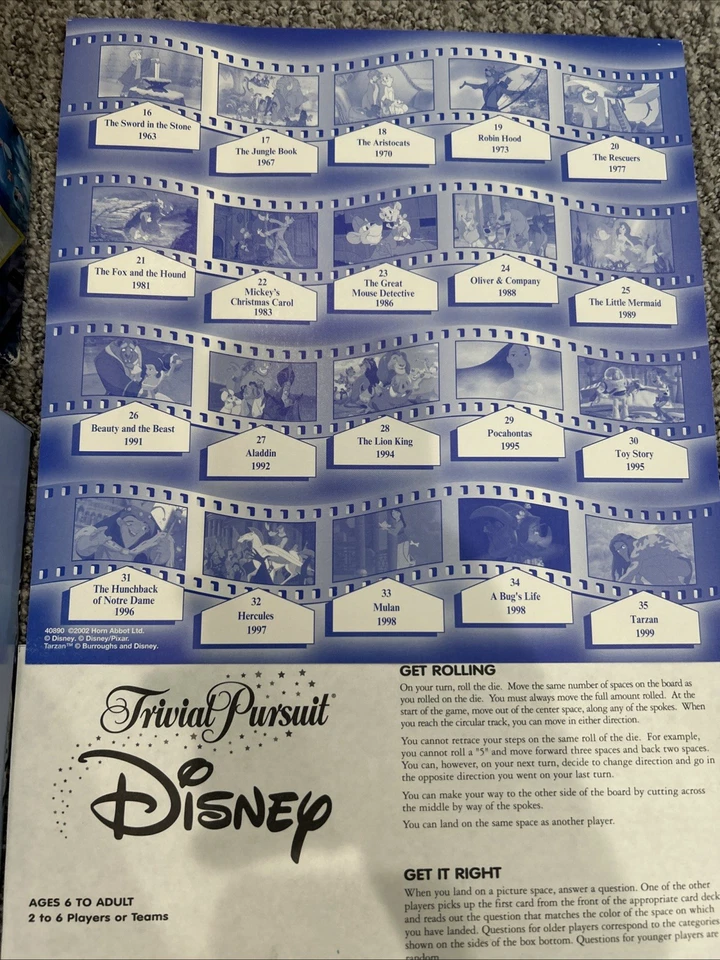 Disney Trivial Pursuit Animated Picture Edition 2002 - 100% Complete - Image 4 of 4