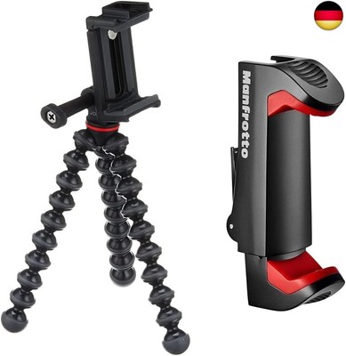 Joby GripTight Action Kit, schwarz/grau & Manfrotto - Smartphone Halterung,