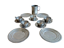 Childs Vintage Tin Tea Set 15 pieces