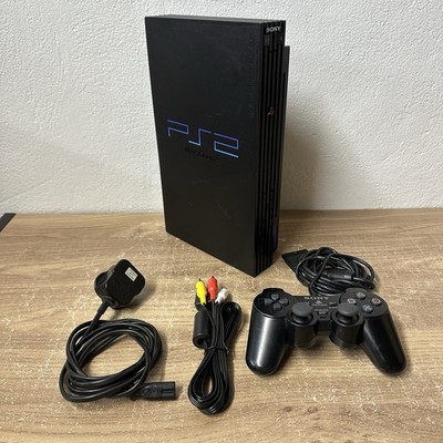 PS2 Sony PlayStation 2 Konsole Schwarz Kabel Controller - 5 Spiele inkl. - Getestet