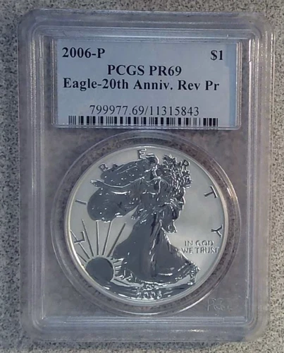 2006-P Reverse Proof American Silver Eagle PCGS PR69 (843)