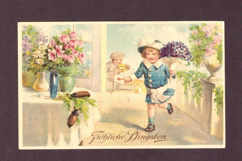 Deutsches Reich Ganzsache - als Marke verwendet - Fröhliche Pfingsten 1926 - Bild 1 von 2