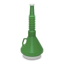 Funnel King 32140 1 1/2-Qt Double Capped Funnel - Green 13 1/4" Length ,