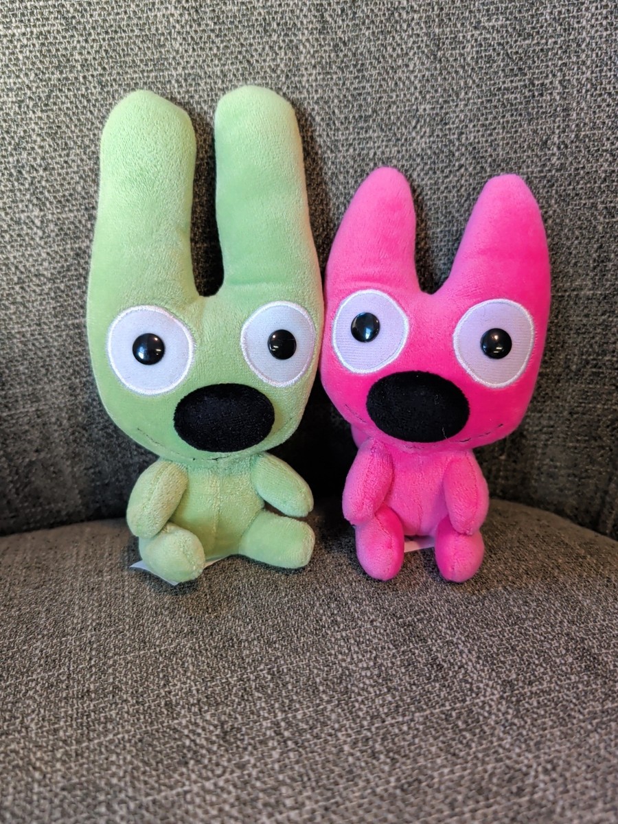 Hallmark Hoops and Yoyo Stuffed Plush Toys Set Green & Pink 6