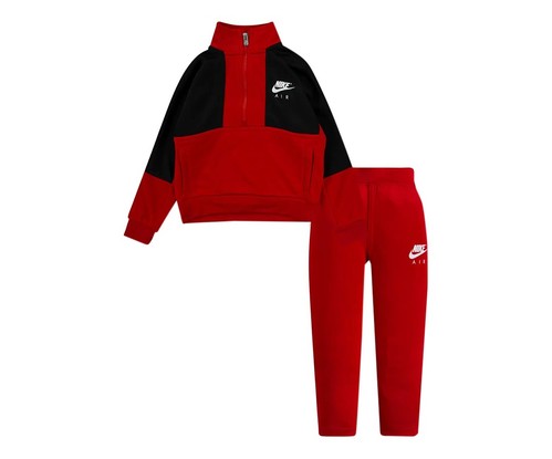 Nike Air Colorblocked Half-Zip Baby Boys Clothing Set Size 12M, Color: Black