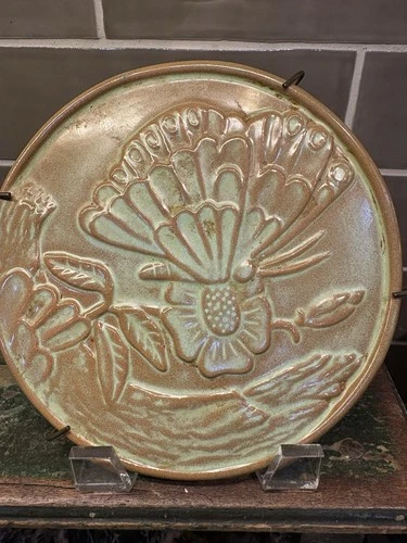 Vtg Frankoma Pottery Butterfly Wall Hanging Or Trivet