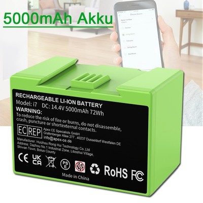 14.4V 5000mAh Akku für iRobot Roomba e5 e6 i3 i4 i6 i7 i7+ i7158 Vacuum Cleaner