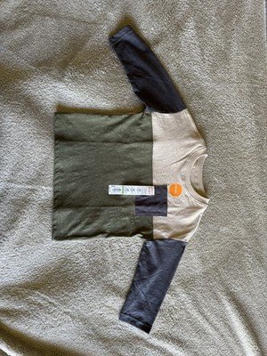 Jumping Beans Boys 2T Colorblock Long Sleeve Pocket Crew Neck T-Shirt