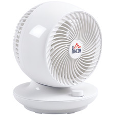 HOMCOM Ventilatore da Tavolo a 3 Velocità Oscillazione di 70° e Inclinazione 90°