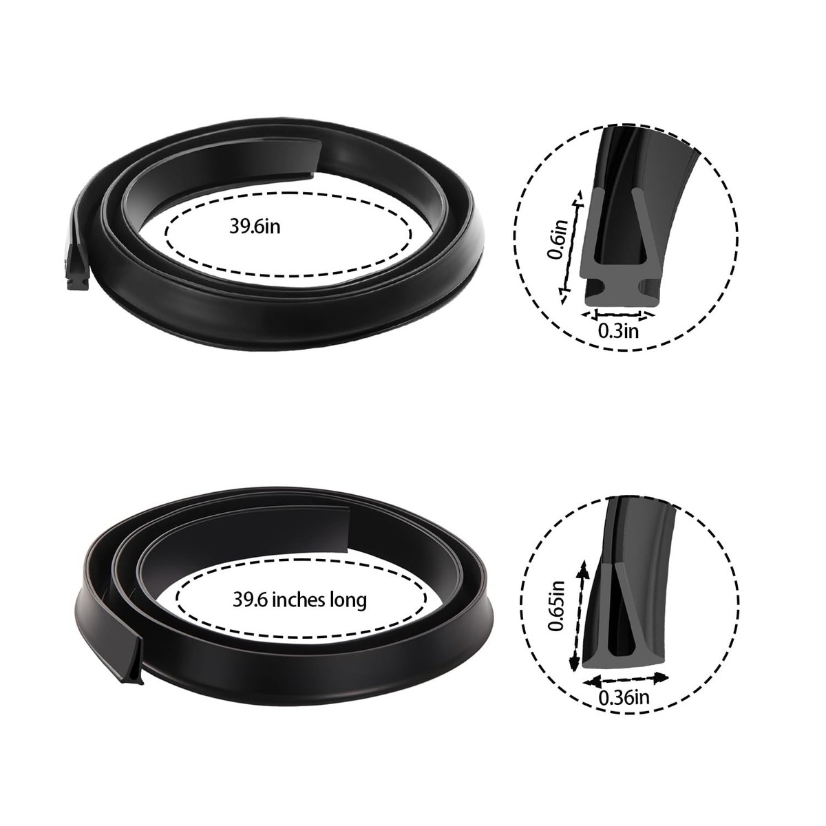 Storm Door Sweep Replacement – Rubber Seal Strip For Larson & Pella Doors, Dustproof & Insulating, Adjustable Length, Easy Slide-In Installation