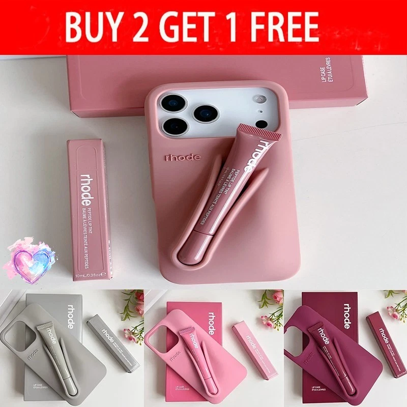 Rhode Lip Tint Phone Cases WITH Lipgloss Set IPhone 17 16 15 14 13 12 11 Pro Max