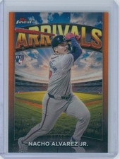 Nacho Alvarez Jr. 2025 Topps Finest Arrivals Orange Refractor /25 #A-28 (RC)