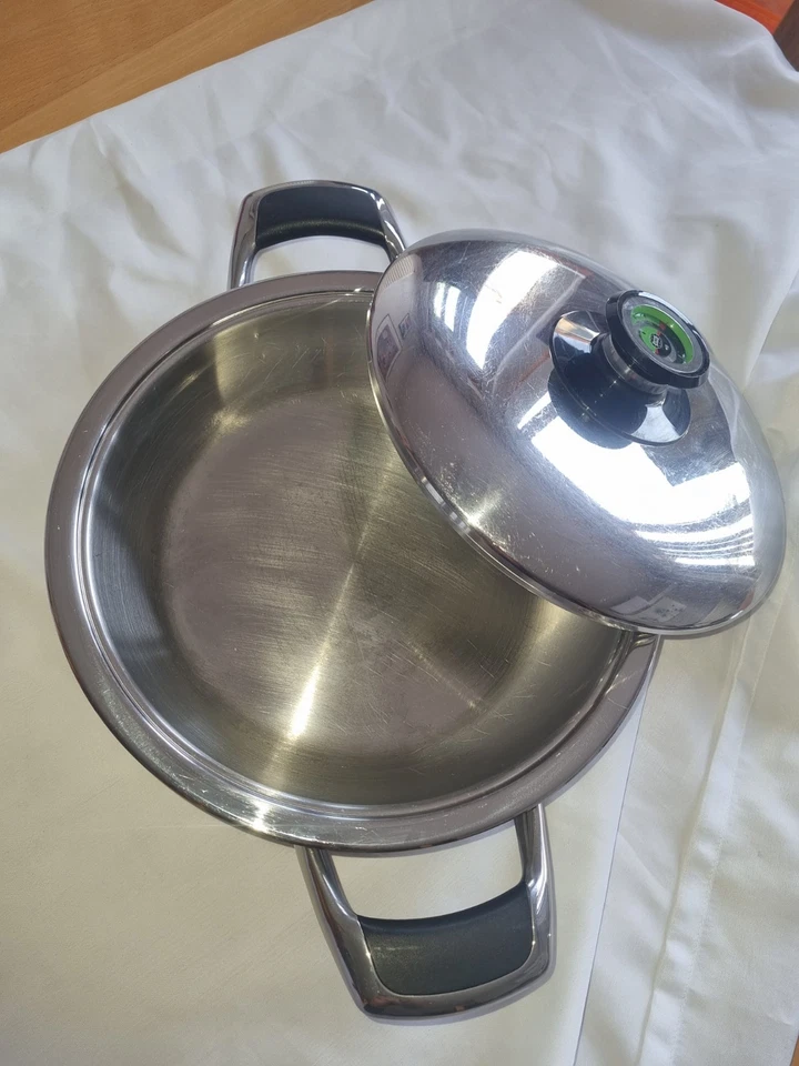 AMC Premium Starline Induktion Steak Pfanne mit Visiotherm Deckel Ca.24cm